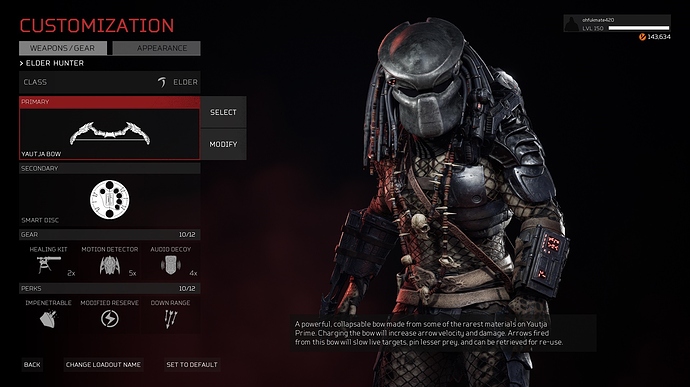 Elder Hunter Predator Build