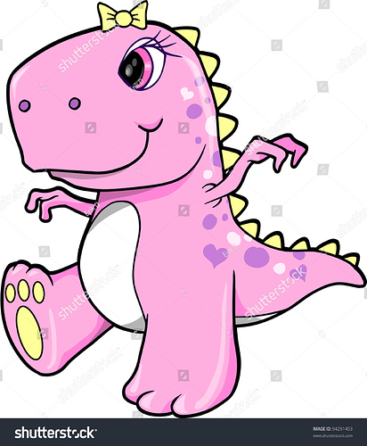 stock-vector-cute-pink-girl-dinosaur-t-rex-vector-illustration-art-94291453