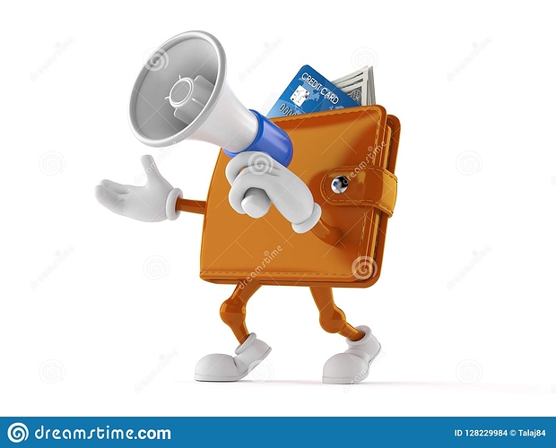 wallet-character-speaking-megaphone-isolated-white-background-d-illustration-128229984
