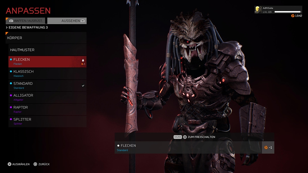 Bionic Predator glitch in customization Bug Reports Predator Hunting Grounds