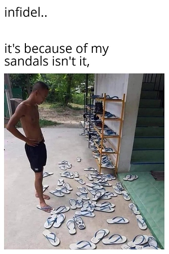 Man Surrounded By Slippers 08032025010958